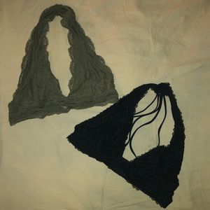 2 halter bralettes